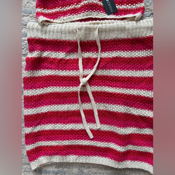 NWT - Striped Knit Two-Piece Set - Fashion Nova - Picture 4 of 7